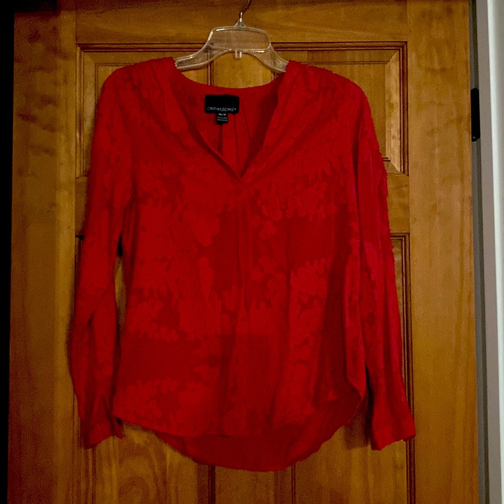 Cynthia Rowley Red Shirt Size XS TP